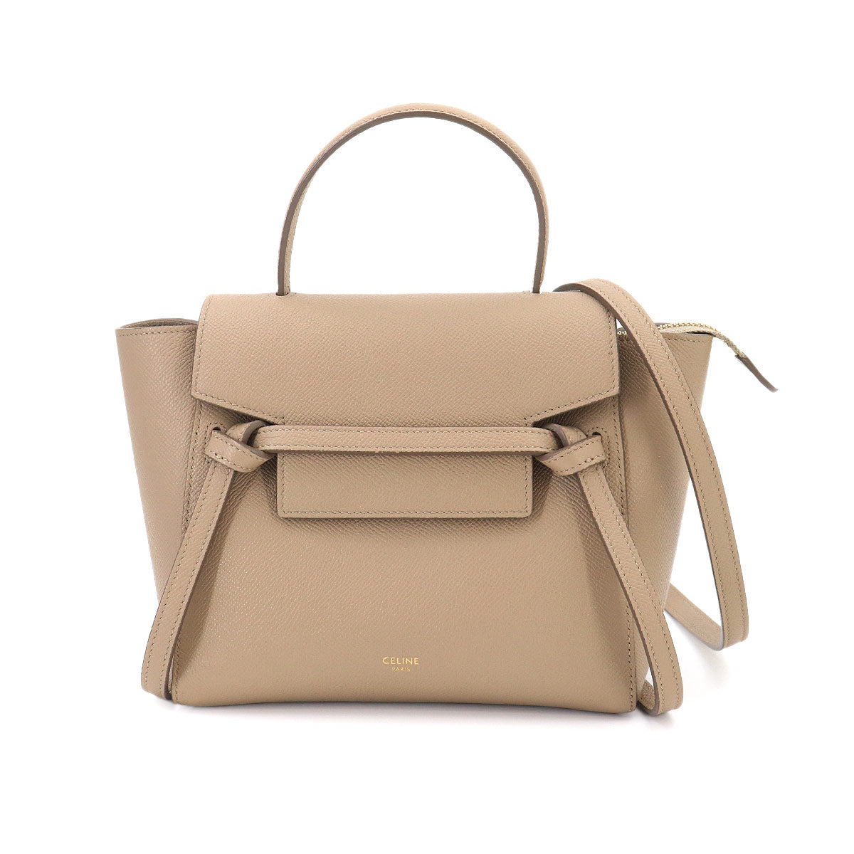 Belt Bag Nano Hand Shoulder Bag Leather Beige 189003