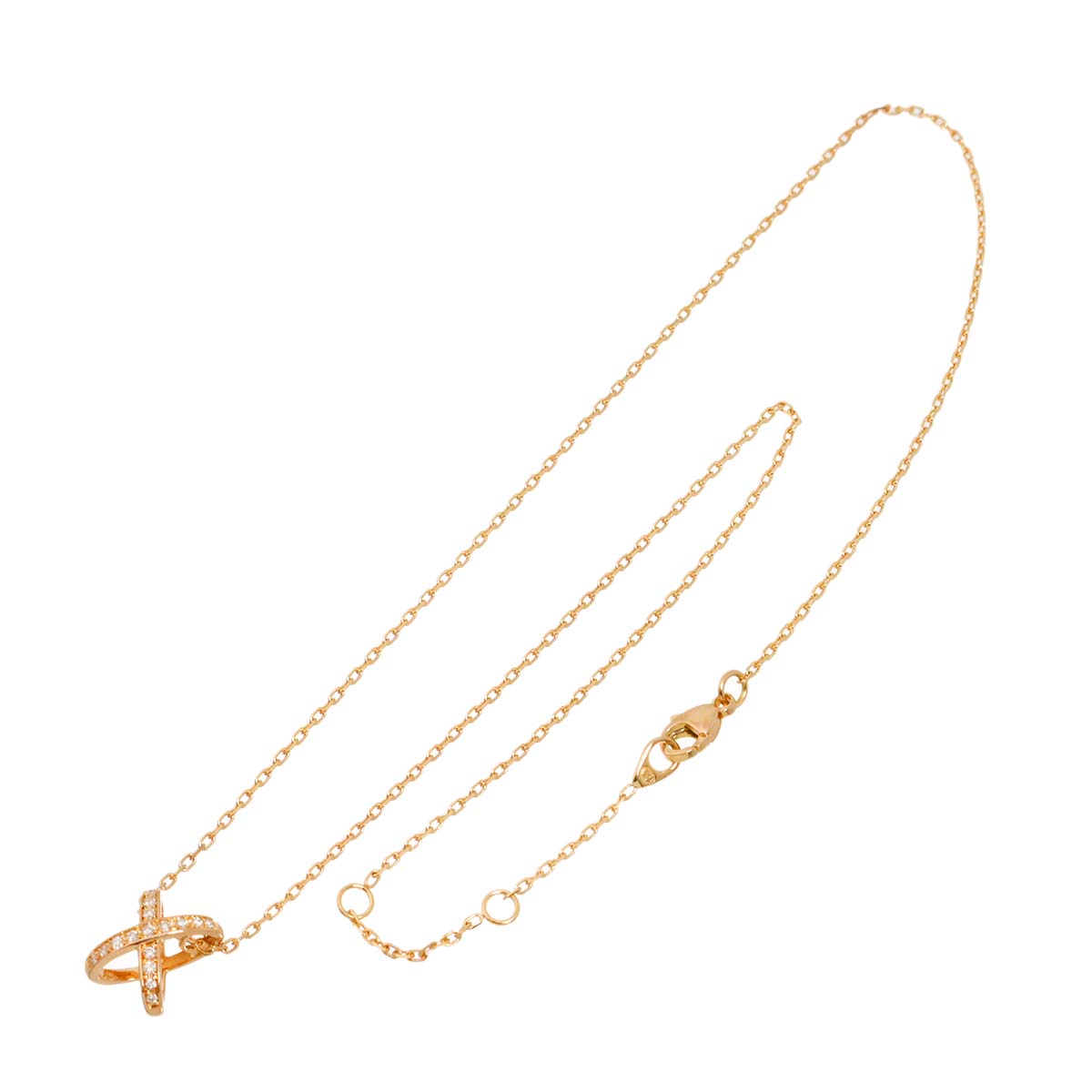Liens Diamond Necklace 18K Pink Gold 750