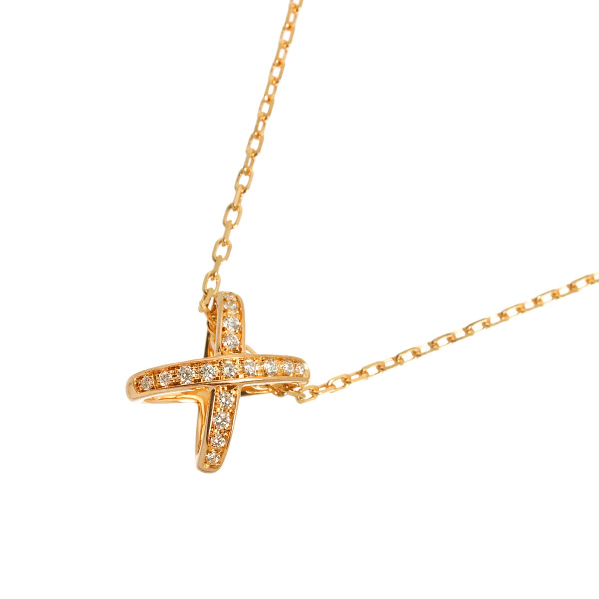 Liens Diamond Necklace 18K Pink Gold 750
