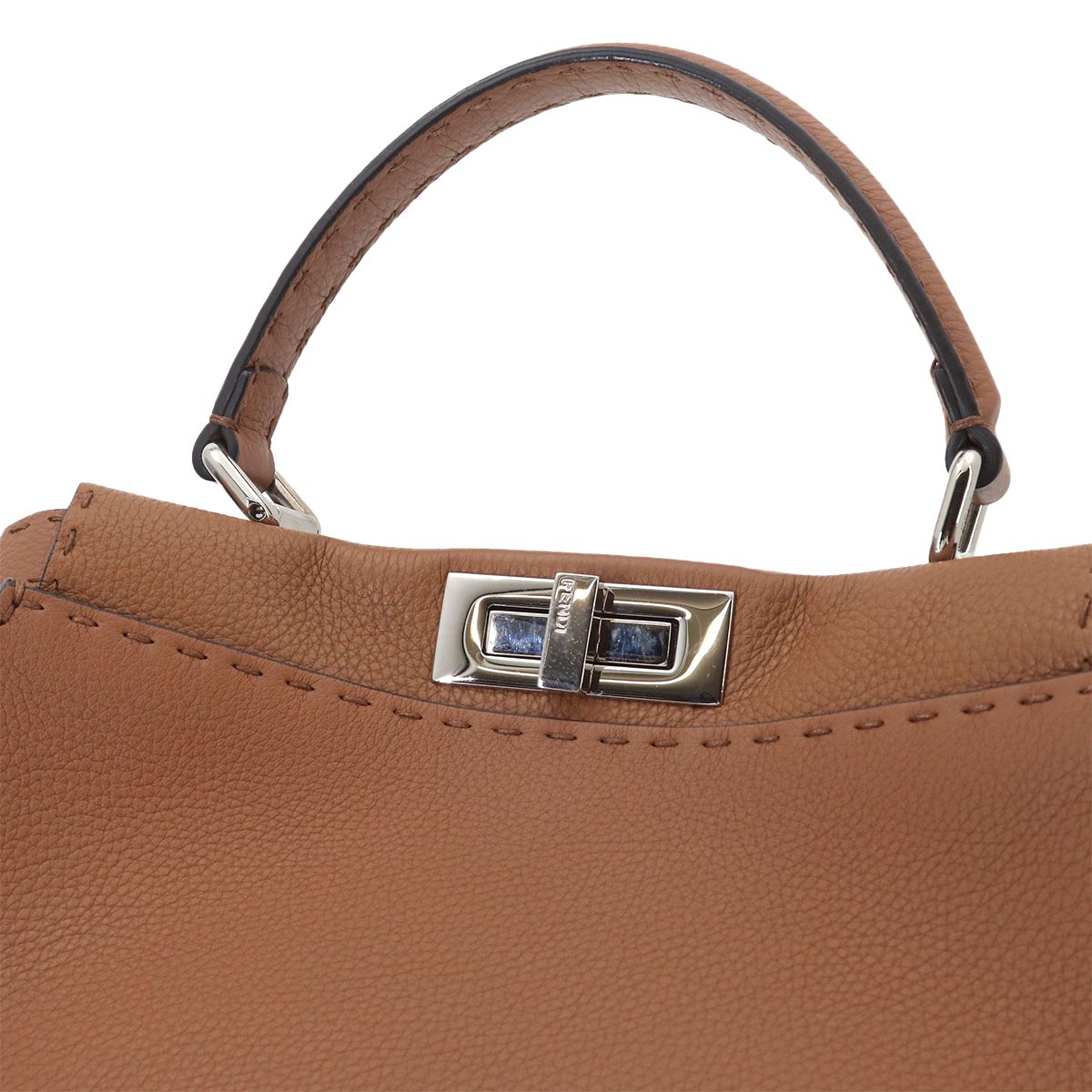 Selleria Peekaboo 2way Hand Shoulder Bag Leather Brown 8BN226