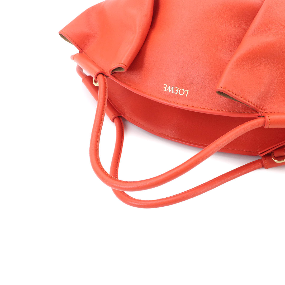 Paseo Small Hand Shoulder Bag Leather Orange Purse