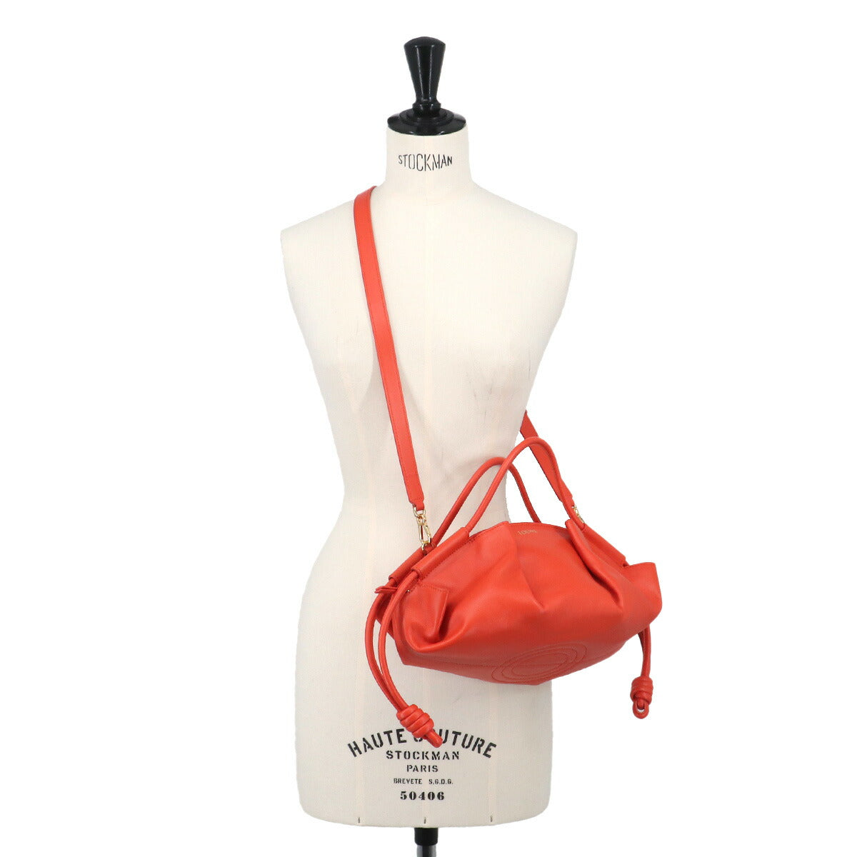Paseo Small Hand Shoulder Bag Leather Orange Purse