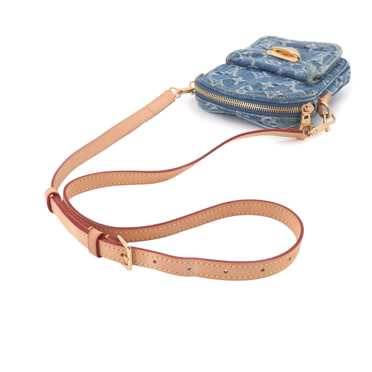 LV Remix Monogram Denim Fairfax Pochette Shoulder Bag