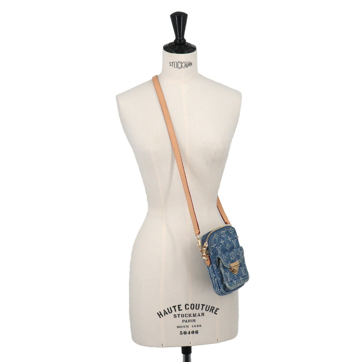 LV Remix Monogram Denim Fairfax Pochette Shoulder Bag