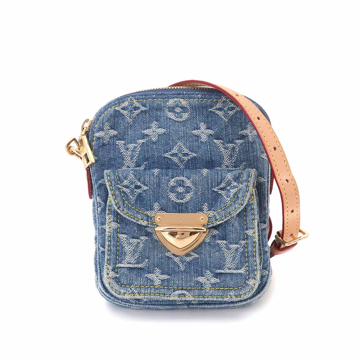 LV Remix Monogram Denim Fairfax Pochette Shoulder Bag