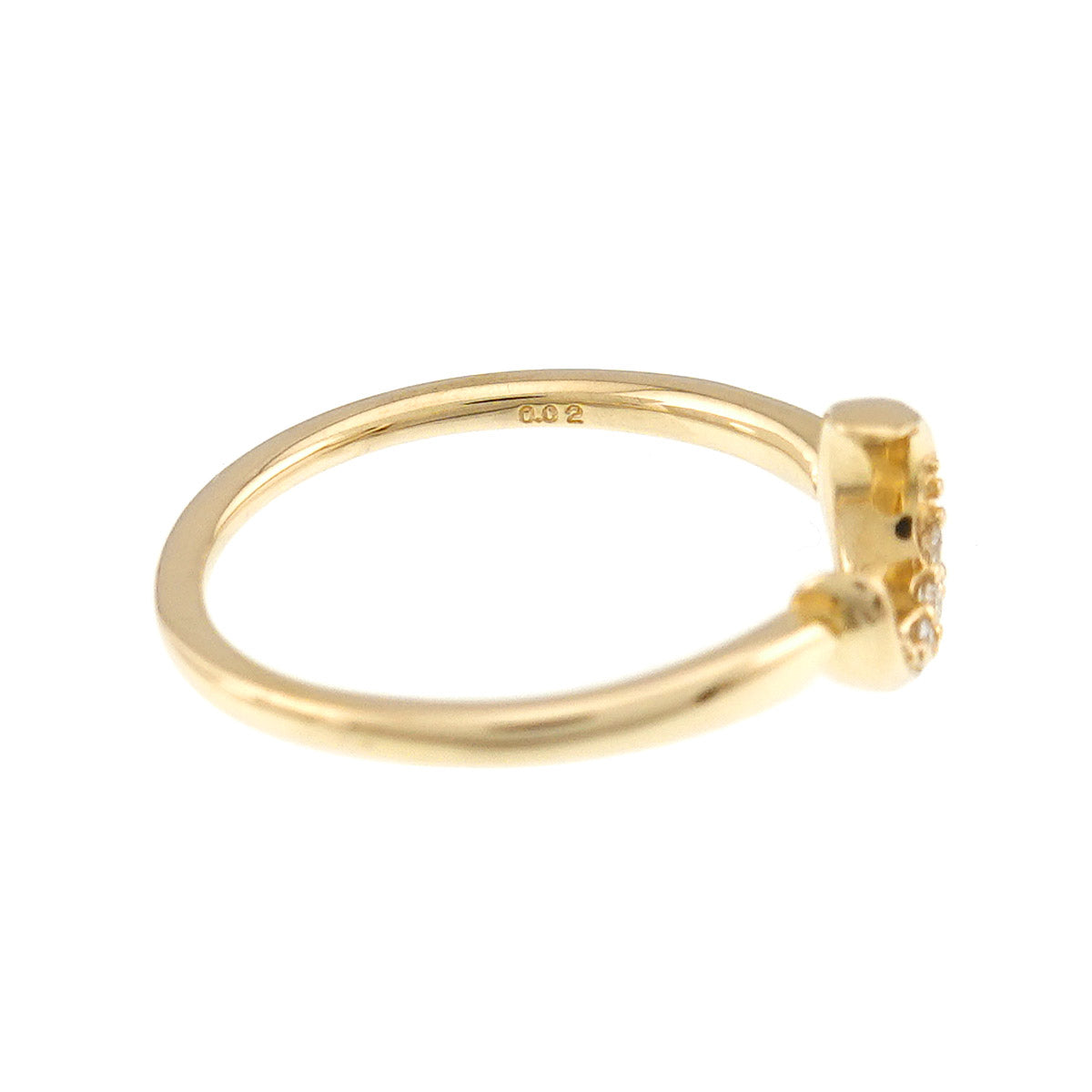 Diamond 0.02ct Ring 10K YG 416 Size4.75-5(US)