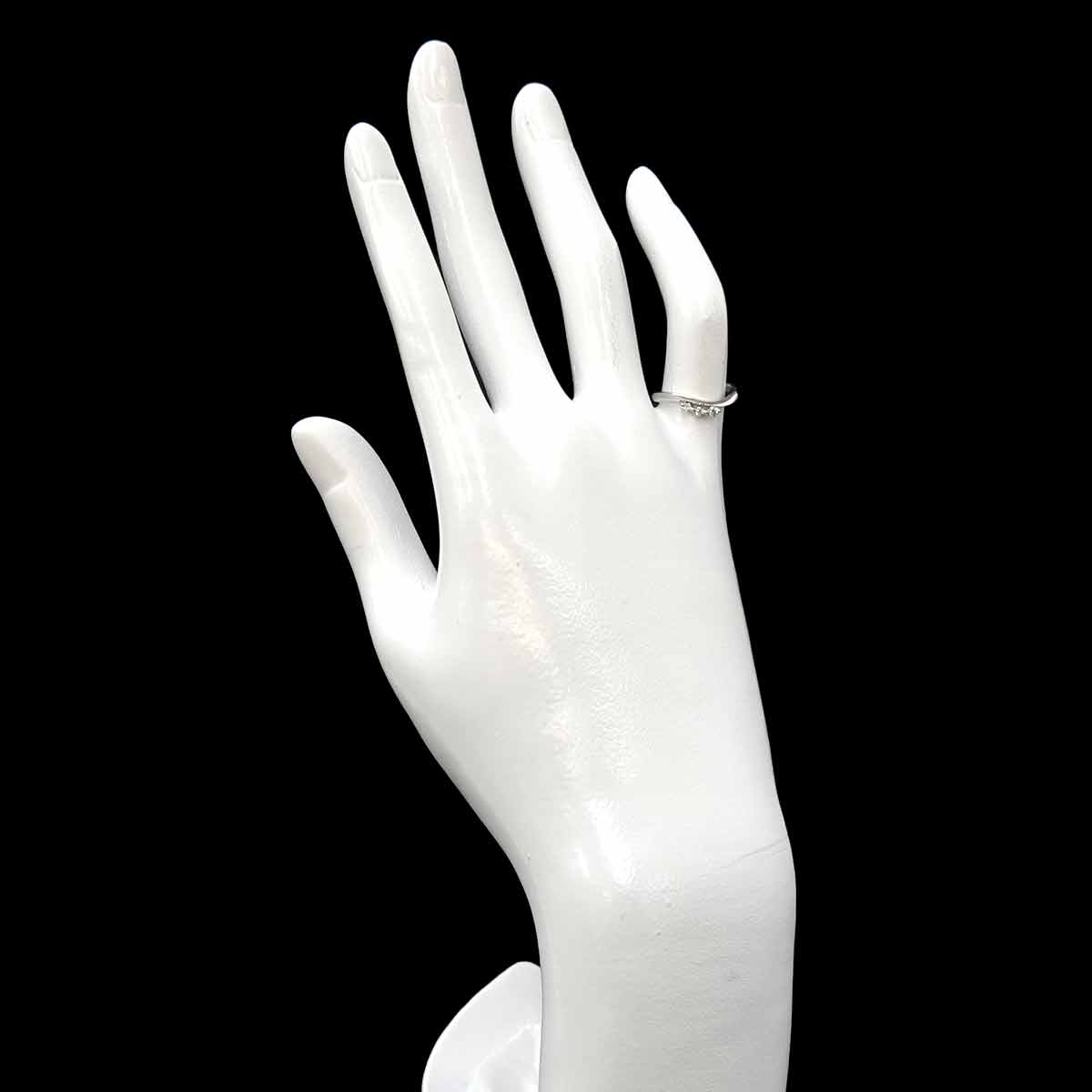 Diamond 0.05ct Ring 18K WG 750 Size3.75(US)