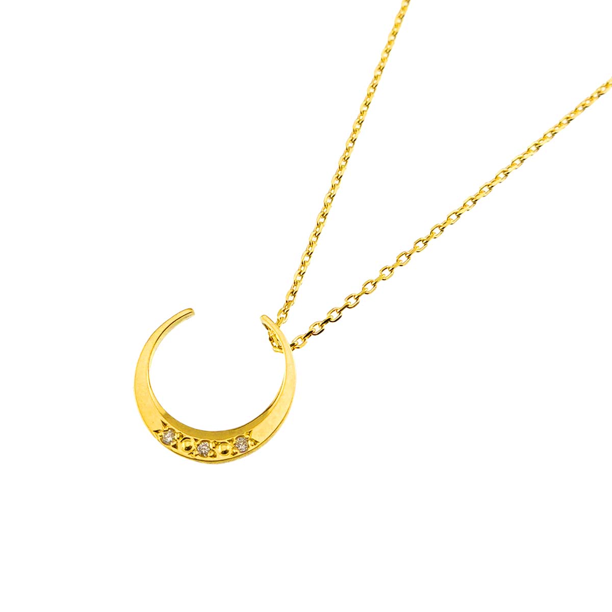 Diamond Necklace 18K Yellow Gold 750