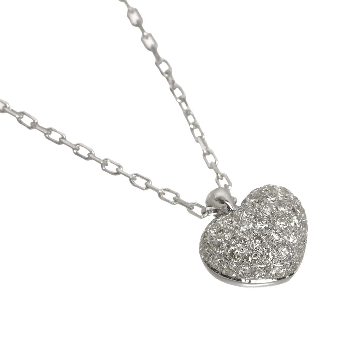 Heart Diamond 0.25ct Necklace 18K White Gold 750