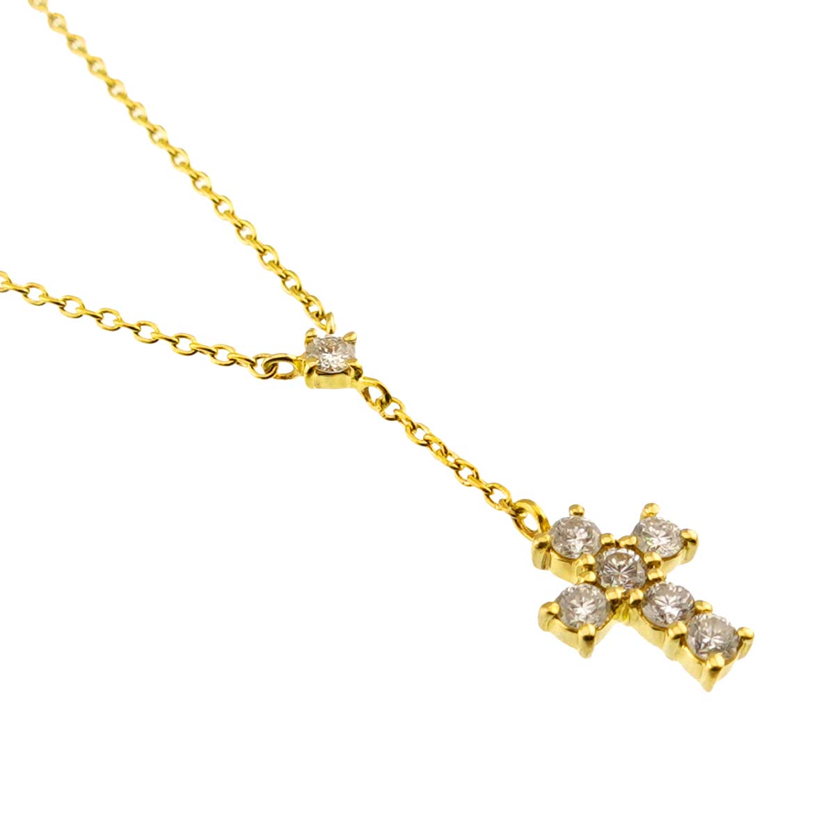 Diamond 0.23ct Necklace 18K Yellow Gold 750