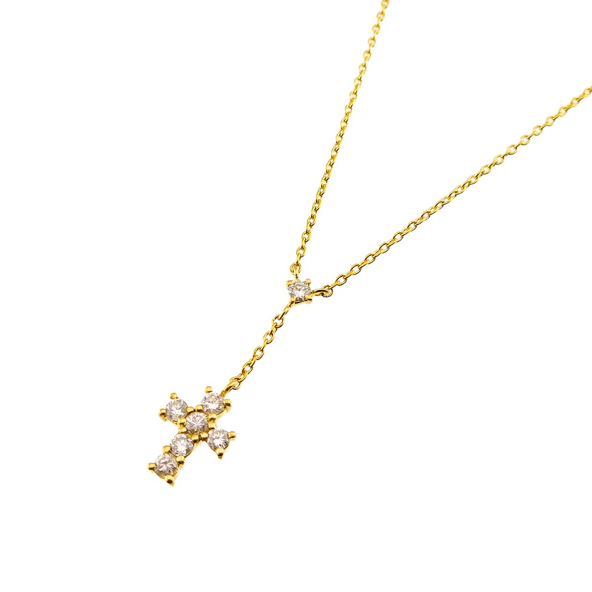 Diamond 0.23ct Necklace 18K Yellow Gold 750