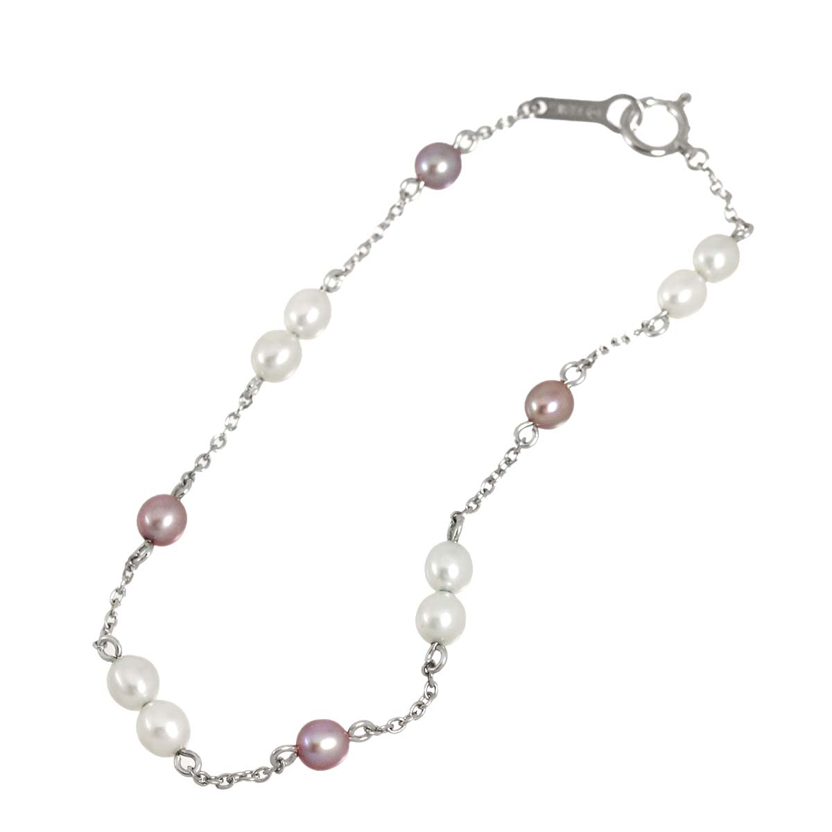Freshwater cultured pearl 4.4-4.0mm Bracelet 18K WG 750