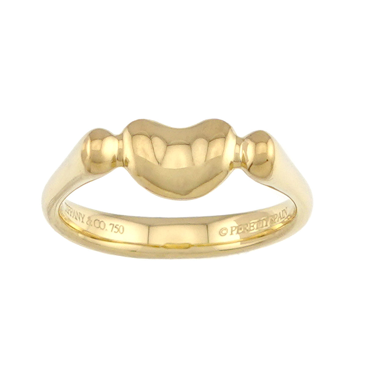 Bean Ring 18K Yellow Gold 750 Size6.25-6.5(US)