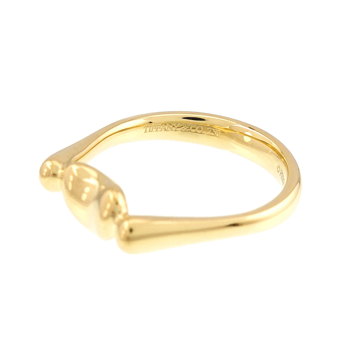 Bean Ring 18K Yellow Gold 750 Size6.25-6.5(US)
