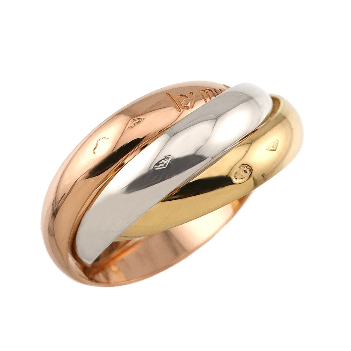 Trinity MM Ring 18K YG WG PG 750 Size51 5.5-5.75(US)