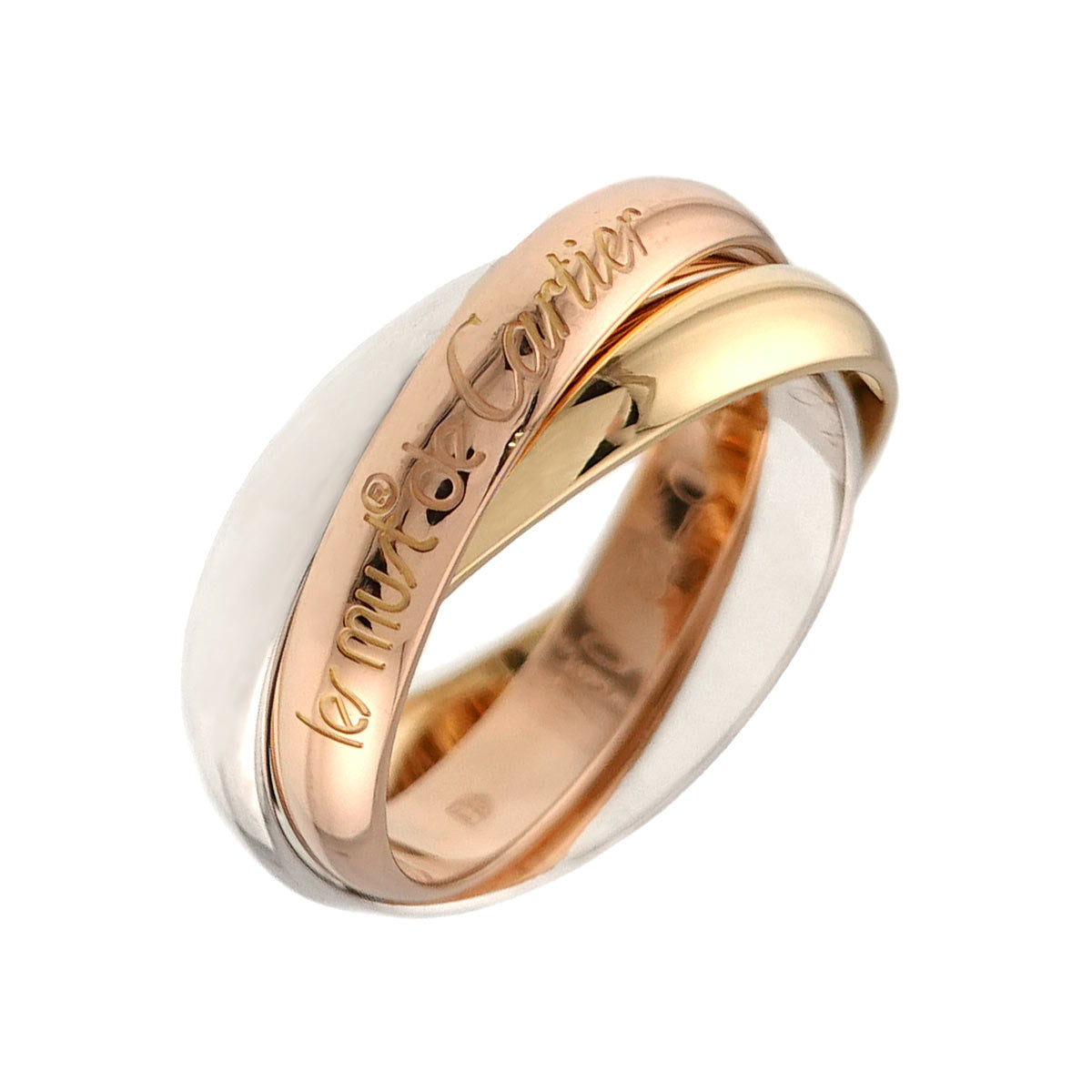 Trinity MM Ring 18K YG WG PG 750 Size51 5.5-5.75(US)