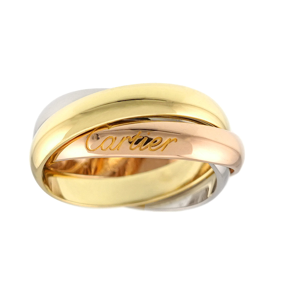 Trinity Ring 18K YG WG PG 750 Size50 5.25(US)