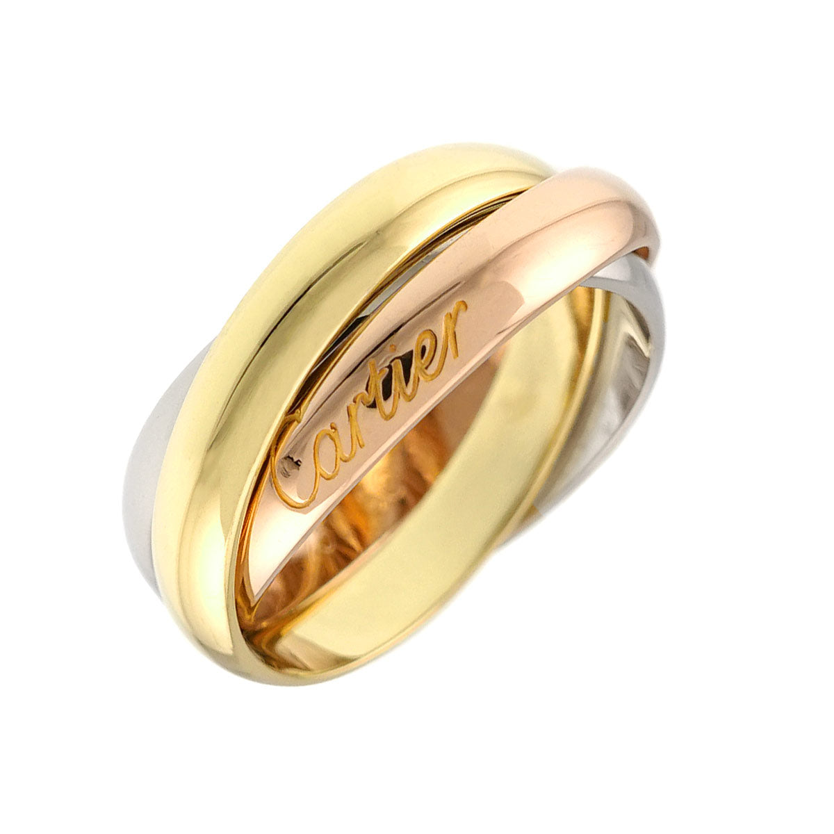 Trinity Ring 18K YG WG PG 750 Size50 5.25(US)