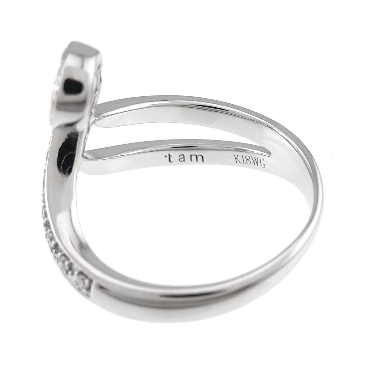 Diamond 0.11ct/0.07ct Ring 18K WG size6-6.25(US)