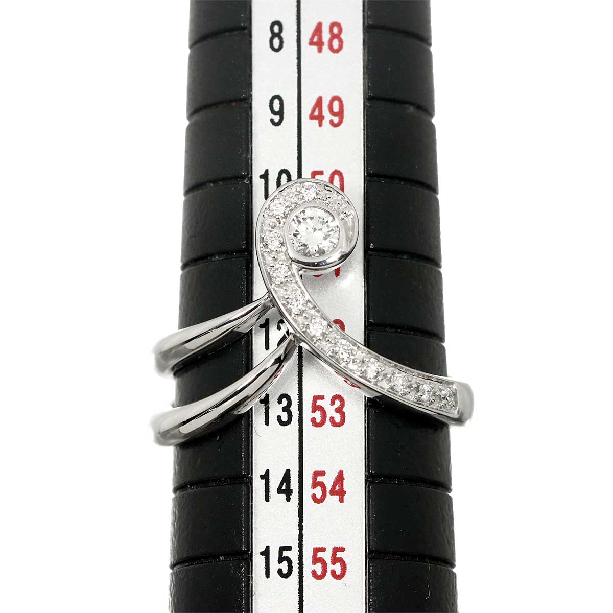 Diamond 0.11ct/0.07ct Ring 18K WG size6-6.25(US)
