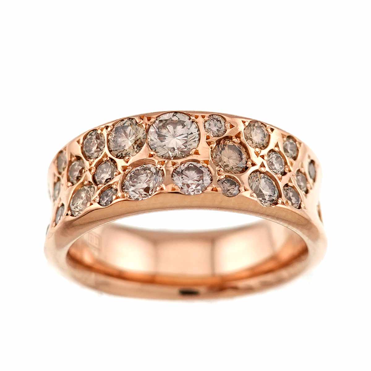 Diamond 1.00ct Ring 18K Pink Gold 750 size4.75-5(US)