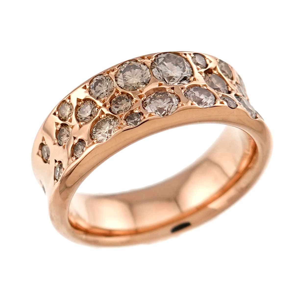 Diamond 1.00ct Ring 18K Pink Gold 750 size4.75-5(US)