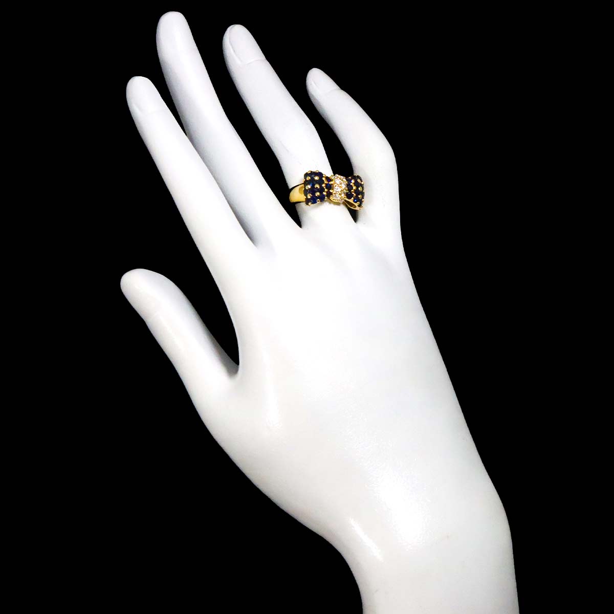 Sapphire 2.27ct Diamond 0.28ct Ring 18K YG Size6.75(US)