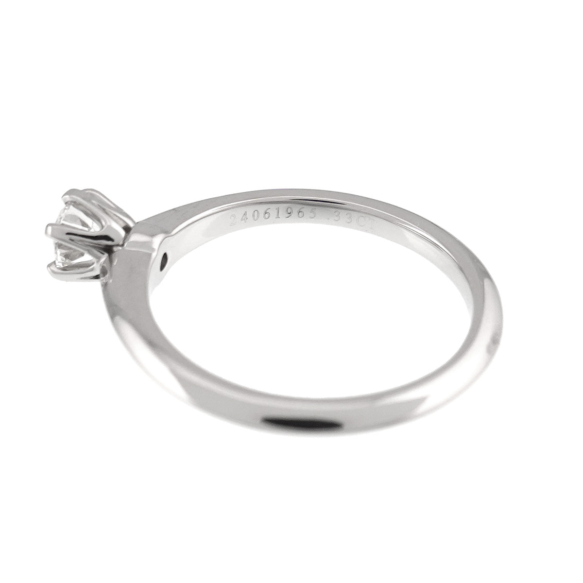 Diamond 0.33ct H/VVS2/EX Ring Pt Platinum Size5.25-5.5(US)
