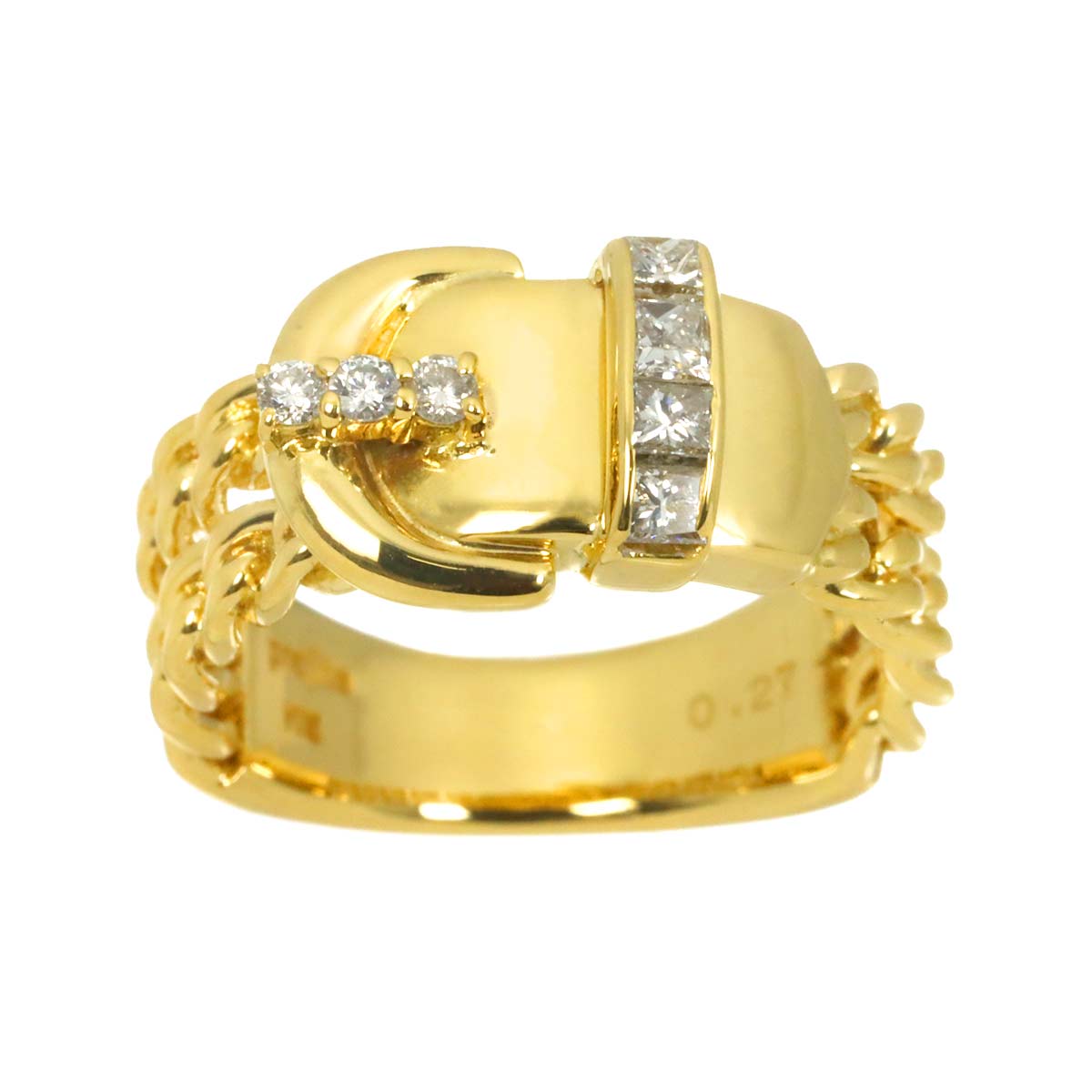 Diamond 0.27ct Ring K18 size5.25-5.5(US)