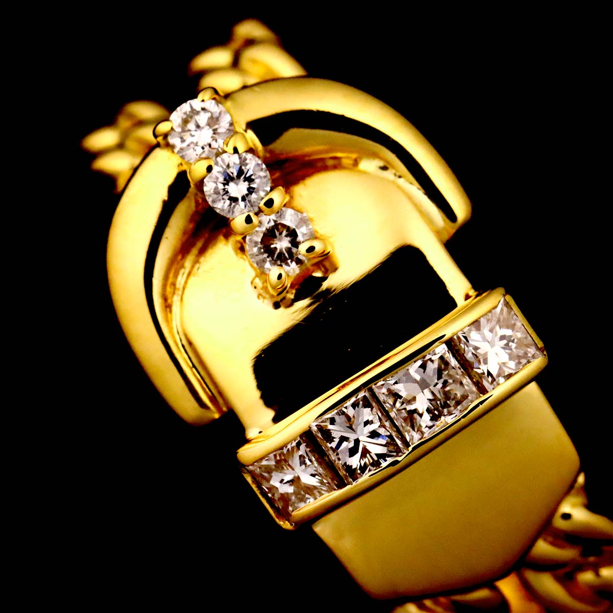 Diamond 0.27ct Ring K18 size5.25-5.5(US)