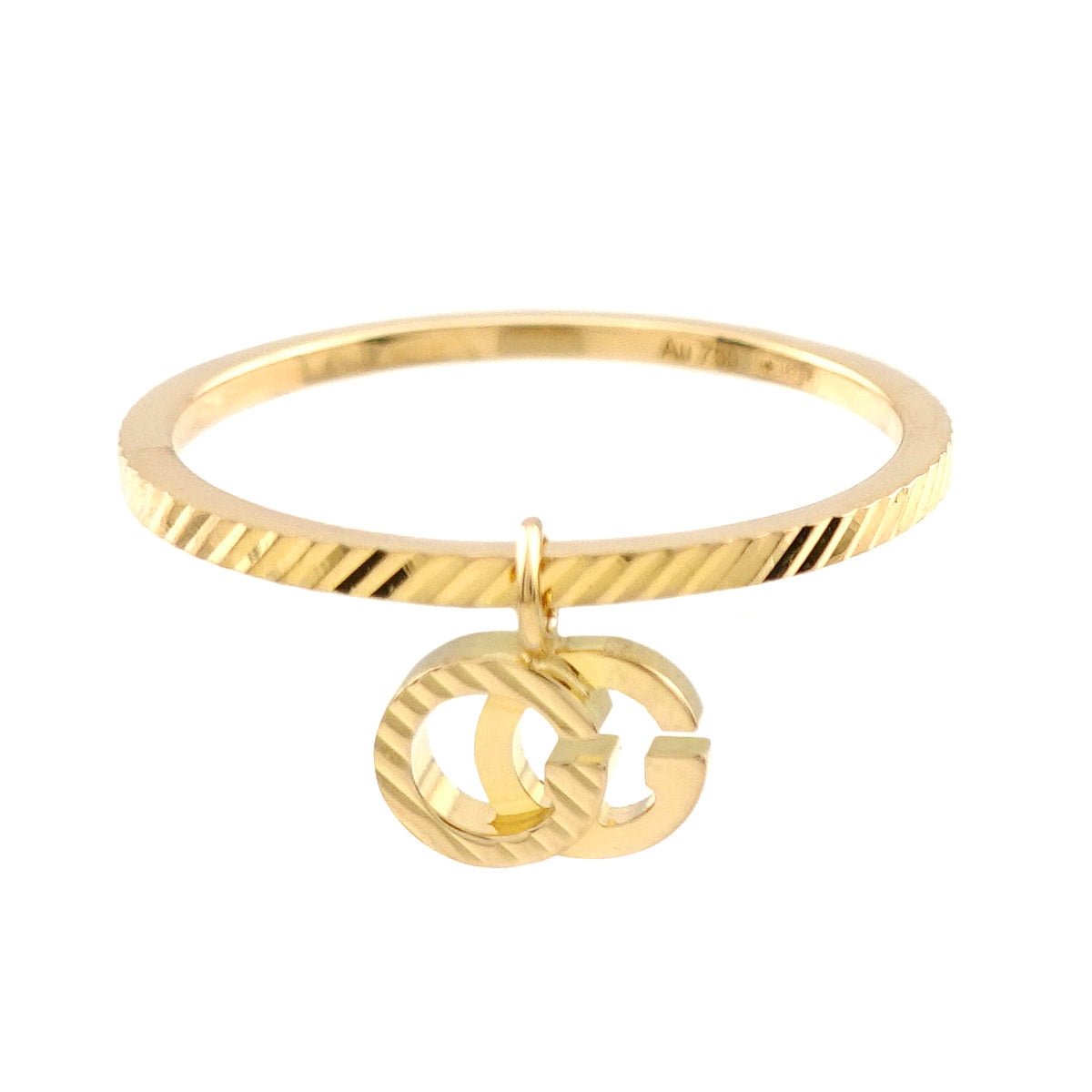 GG Running Ring 18K Yellow Gold 750 Size12 5.75-6(US)