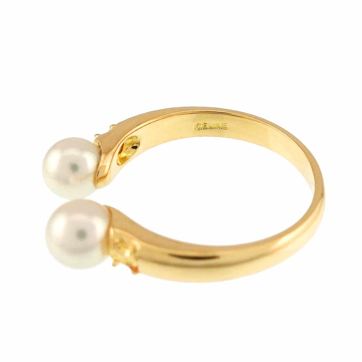 Akoya Pearl 5.2-5.0mm Ring 18K YG 750 size5.5-5.75(US)