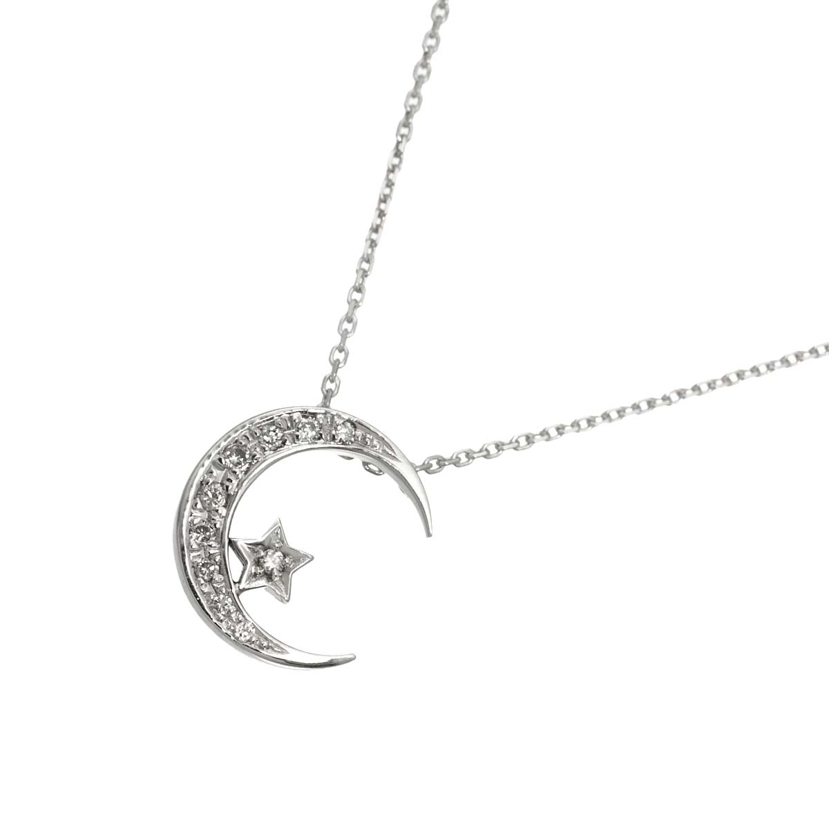 Diamond Necklace 18K WG 750