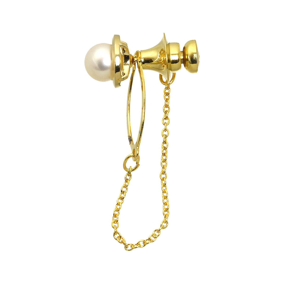 Akoya Pearl 6.8mm Pin Brooch 18K YG 750