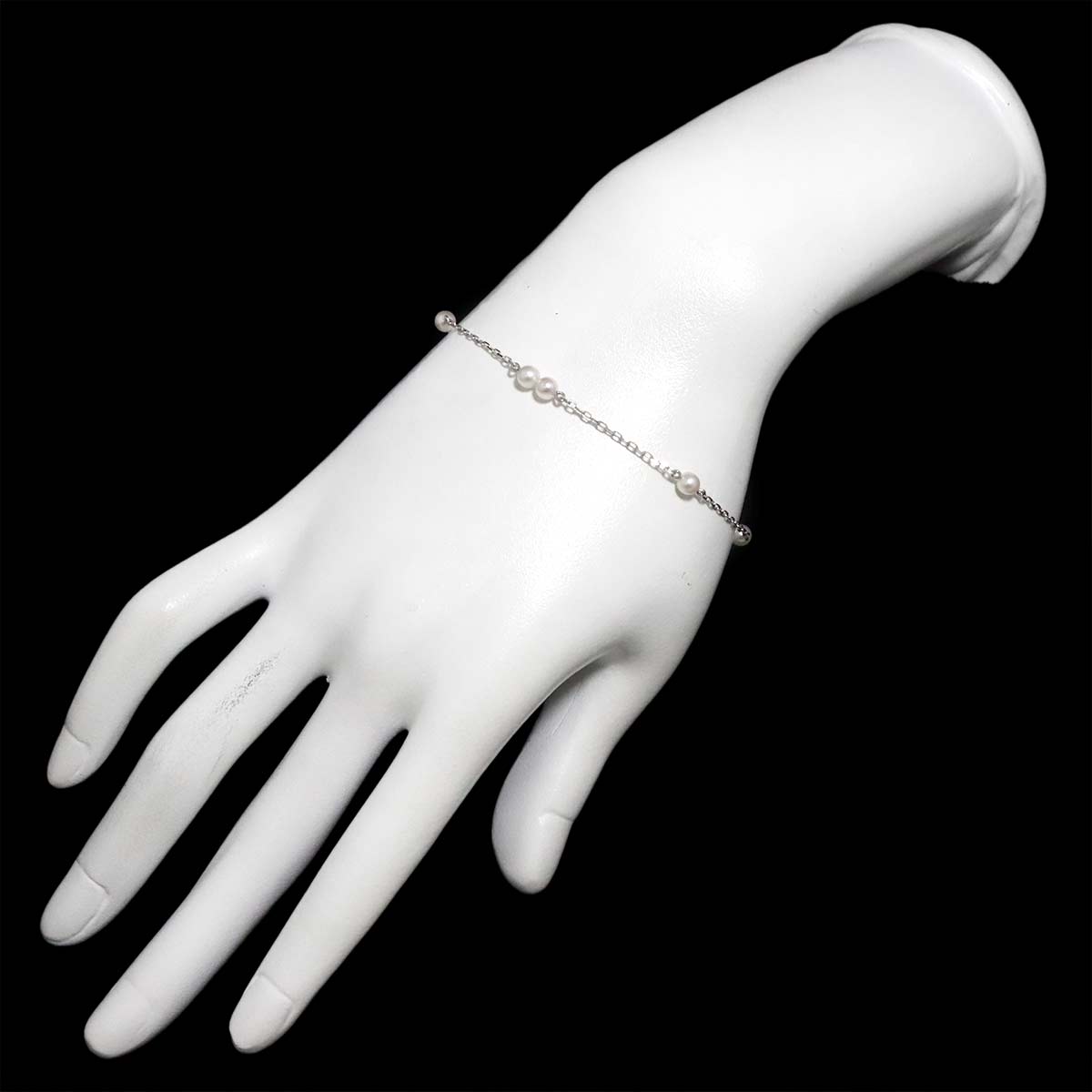 Baby Pearl 3.8mm Bracelet 18K White Gold 750