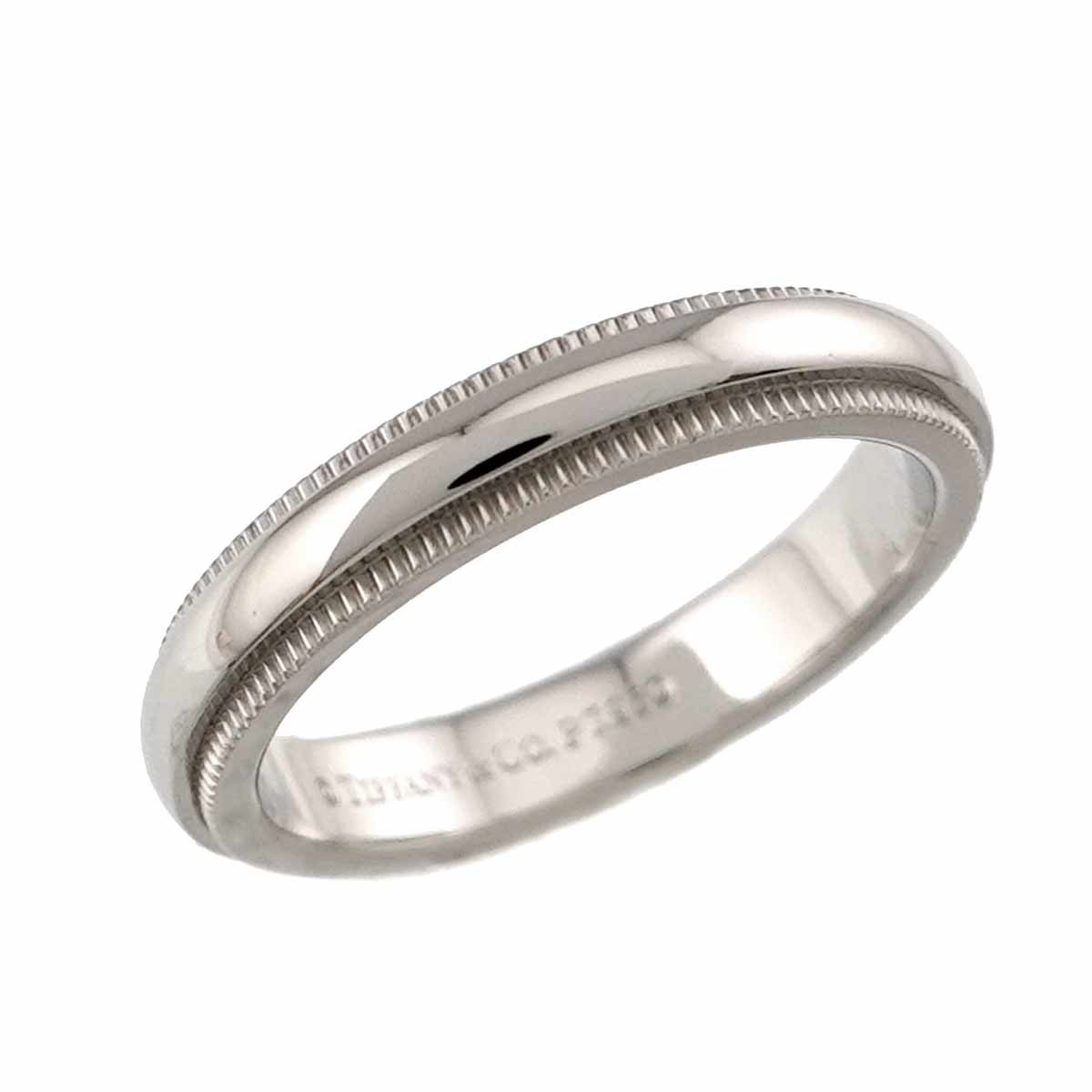 Milgrain Band Ring Pt Platinum Size3.75(US)