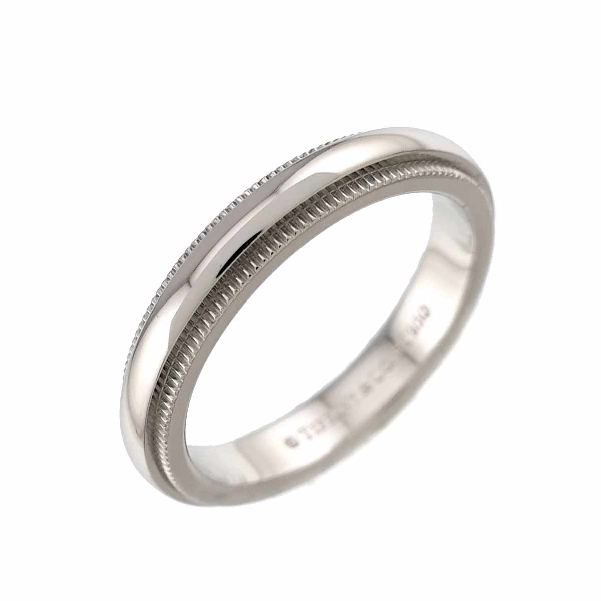 Milgrain Band Ring Pt Platinum Size3.75(US)