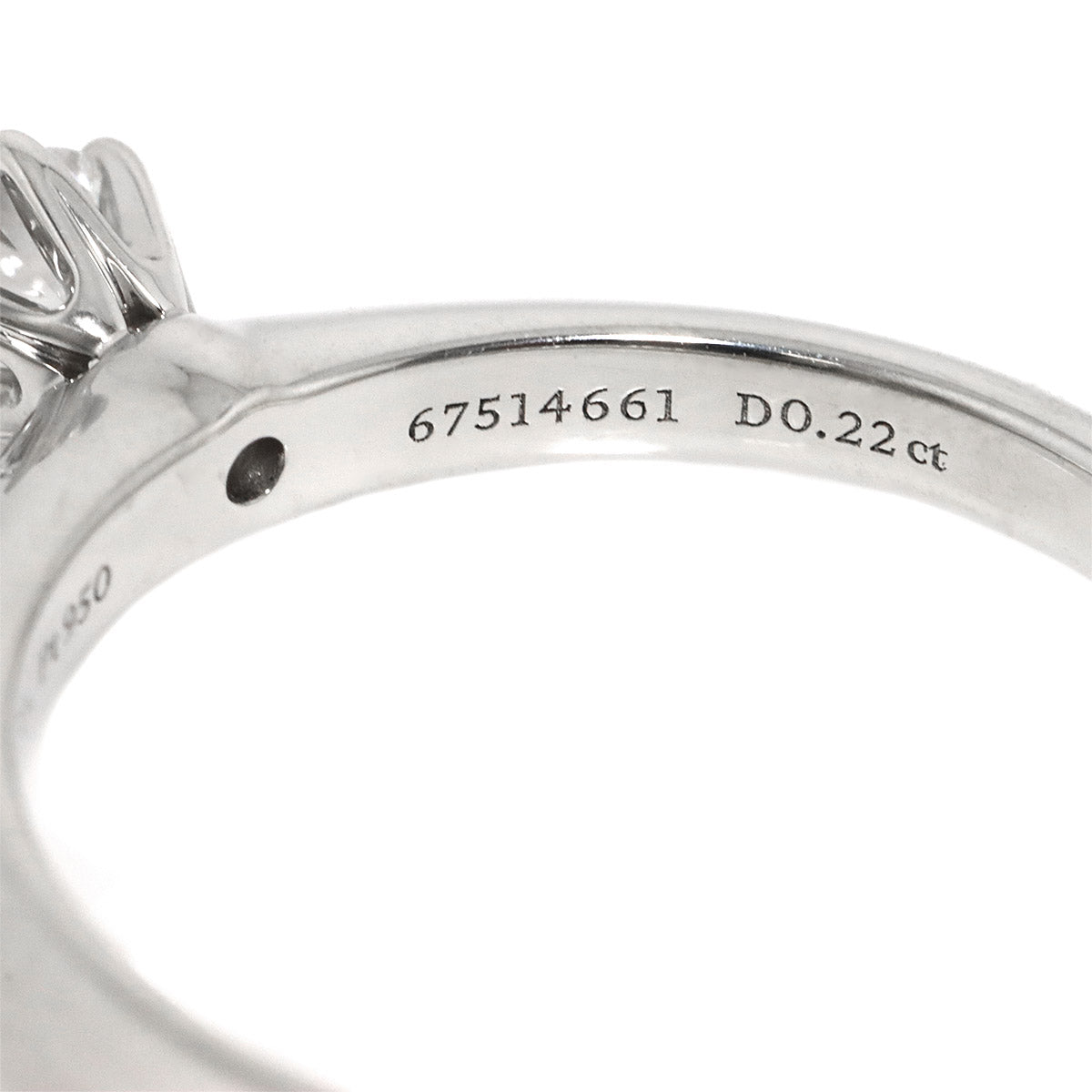 Diamond 0.22ct E/VS1/3EX Ring Platinum Size5.5-5.75(US)