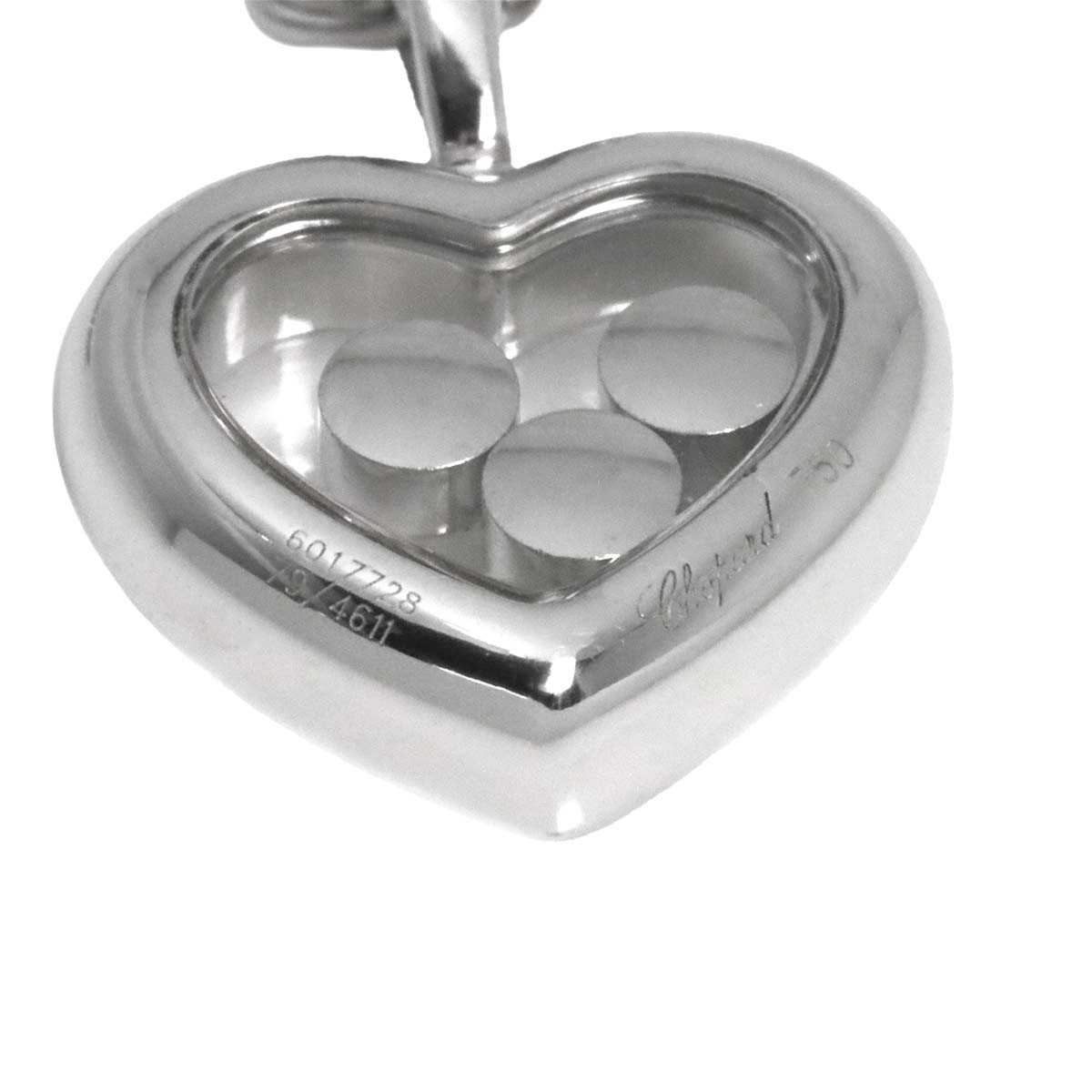 Happy Diamond Heart Necklace 18K White Gold 750