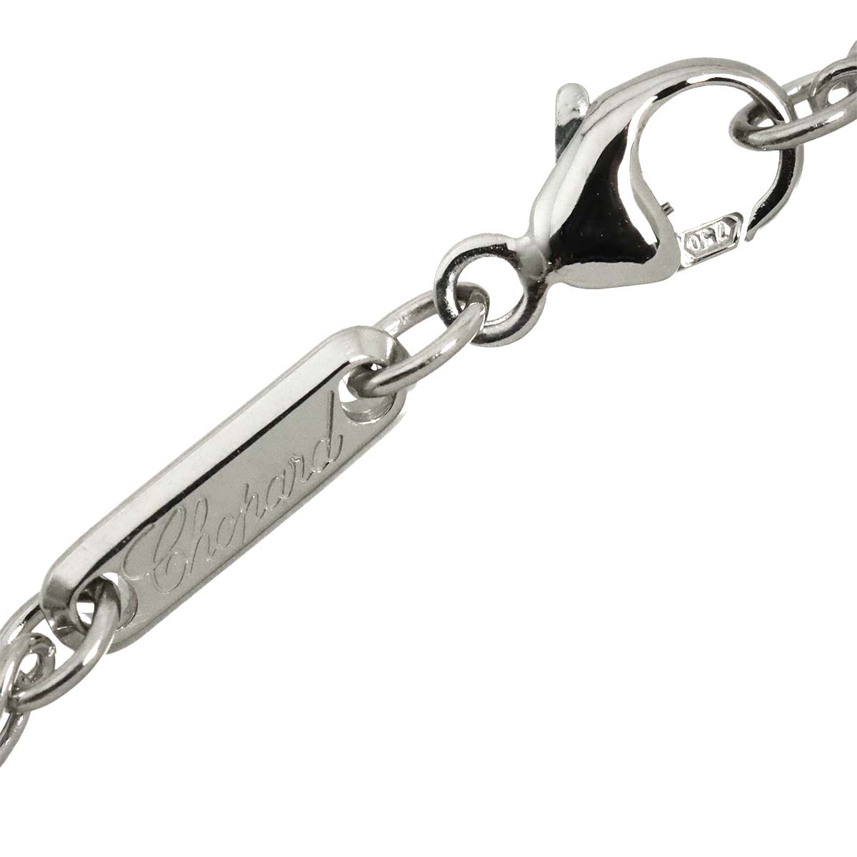 Happy Diamond Heart Necklace 18K White Gold 750