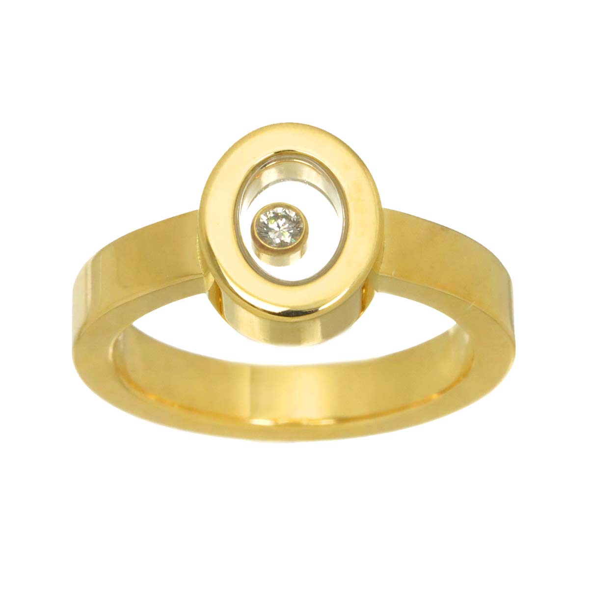 Happy Diamond Ring 18K YG 750 Size6(US)