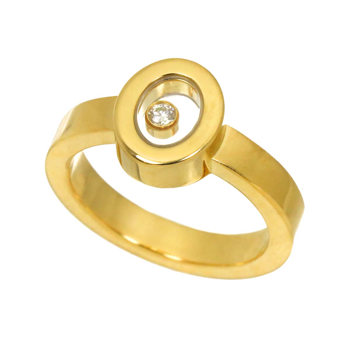 Happy Diamond Ring 18K YG 750 Size6(US)