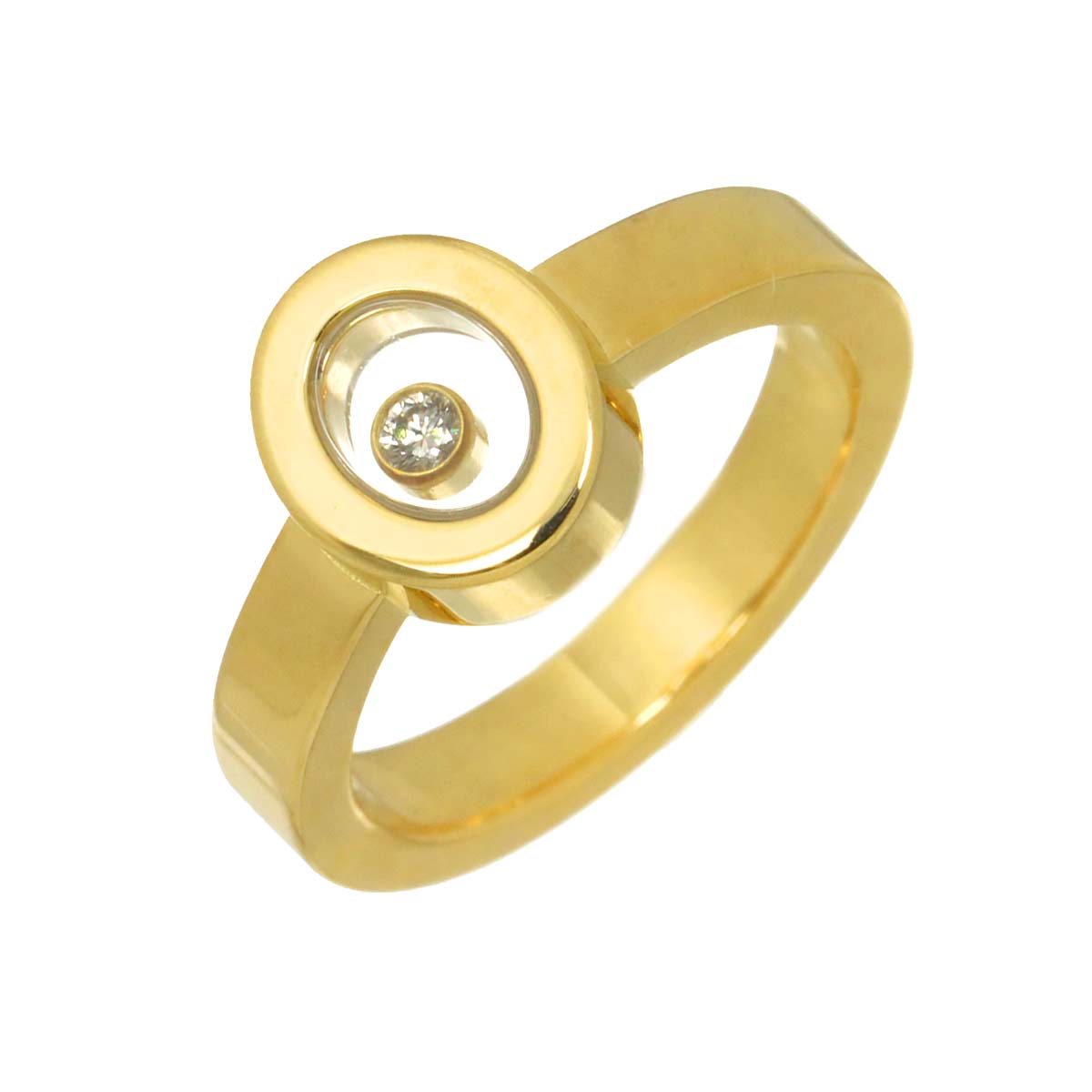Happy Diamond Ring 18K YG 750 Size6(US)