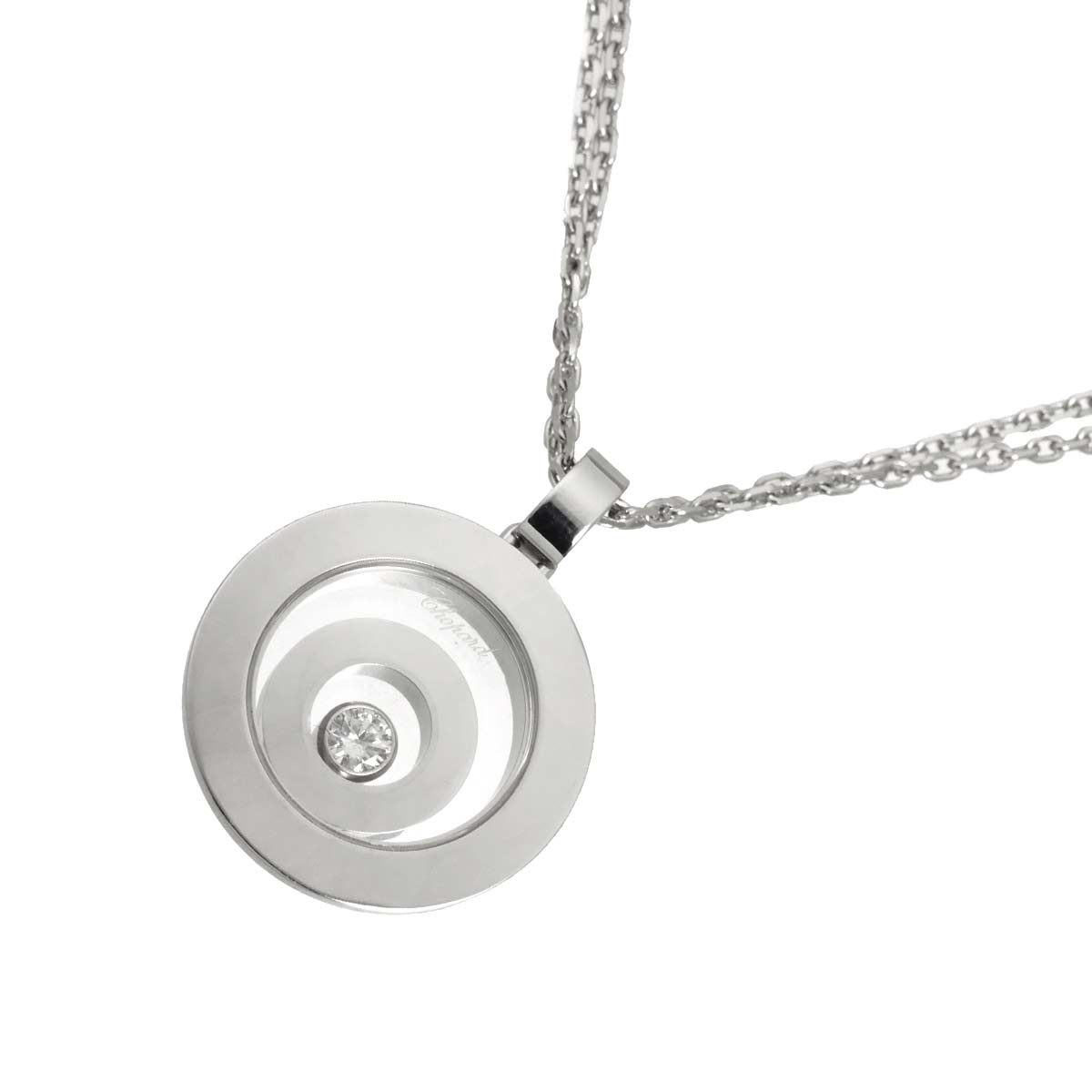 Happy Spirit Diamond Necklace 18K White Gold 750