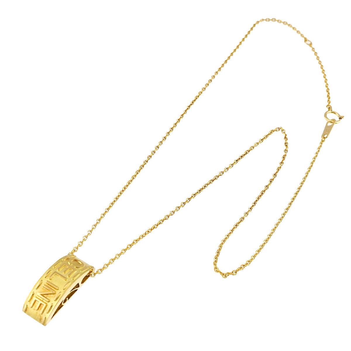 Logo Necklace 18K YG Yellow Gold 750