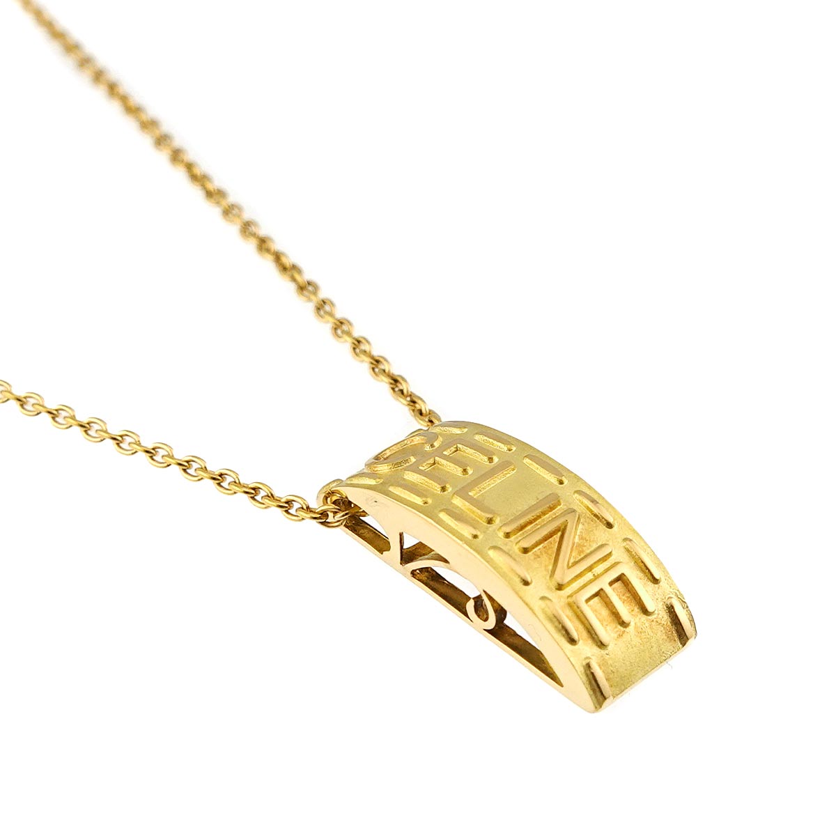 Logo Necklace 18K YG Yellow Gold 750