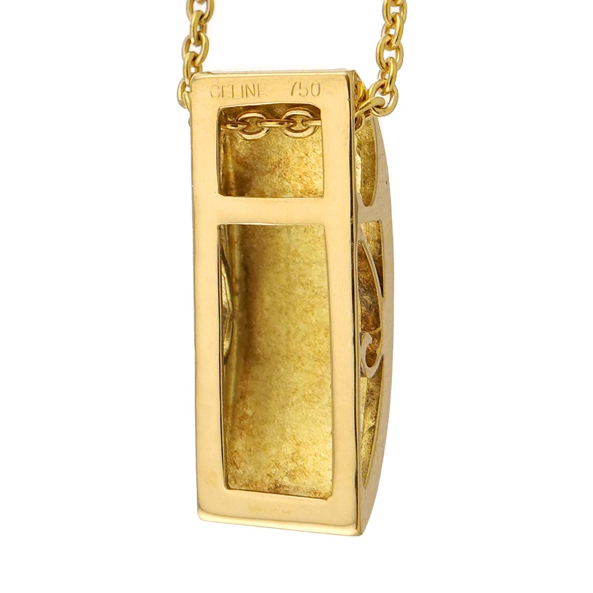 Logo Necklace 18K YG Yellow Gold 750
