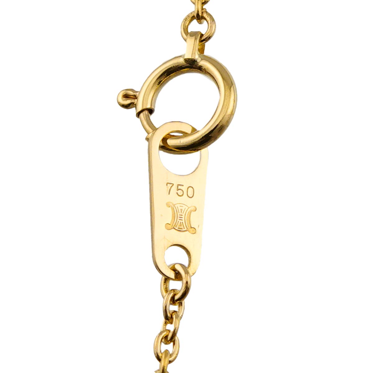 Logo Necklace 18K YG Yellow Gold 750