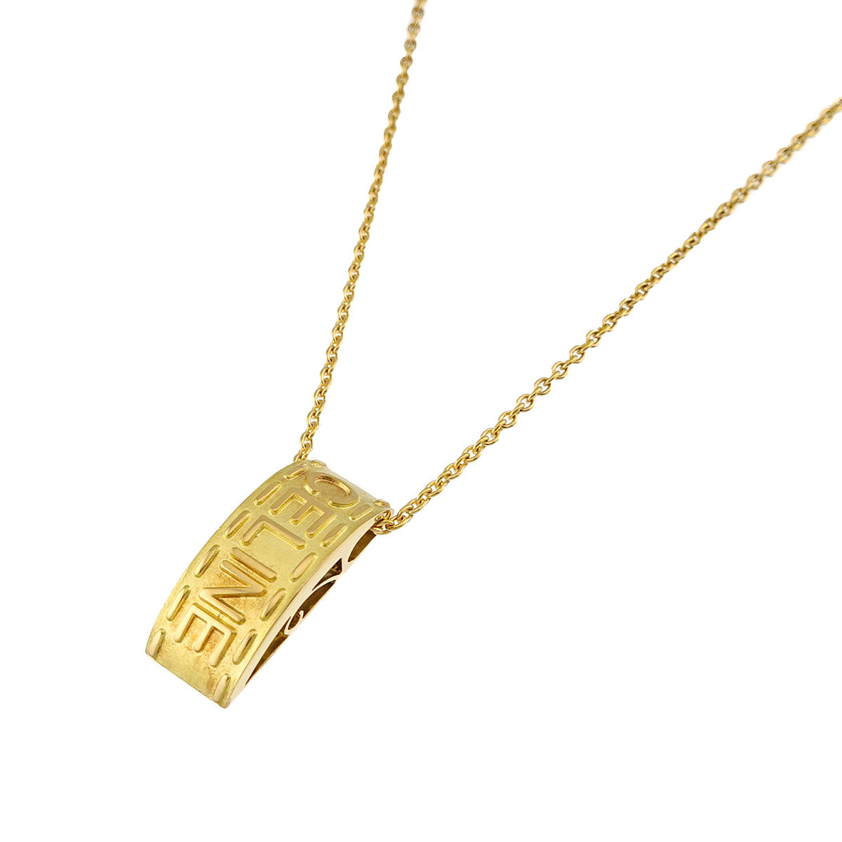 Logo Necklace 18K YG Yellow Gold 750