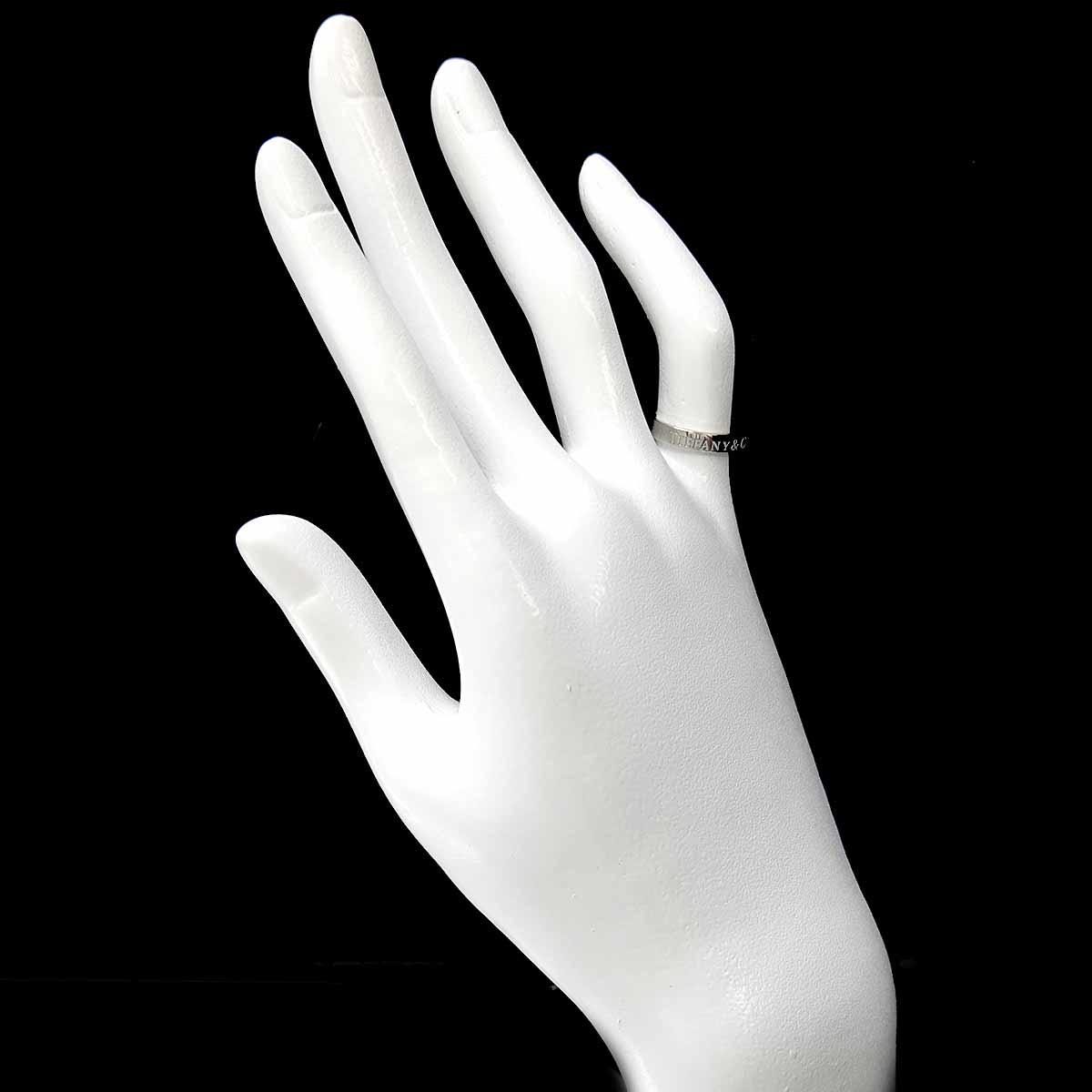Logo Band Ring Platinum Size3.75(US)